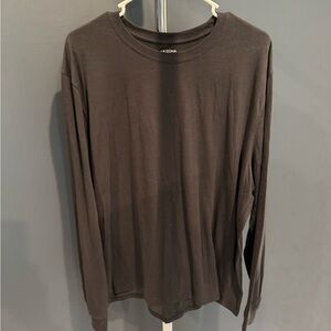 Arizona Jean Company Long-Sleeve Crewneck Shirt in Black